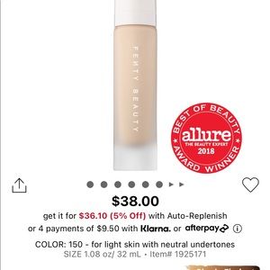 Fenty Beauty Pro Filt’r Soft Matte Longwear Foundation - Shade 150
